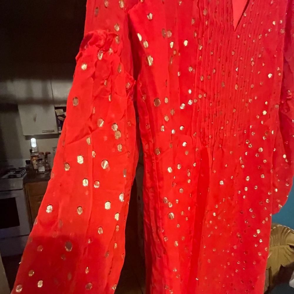Lily Pulitzer Women's Red Polka Dot Top Size 10 - Picture 7 of 17